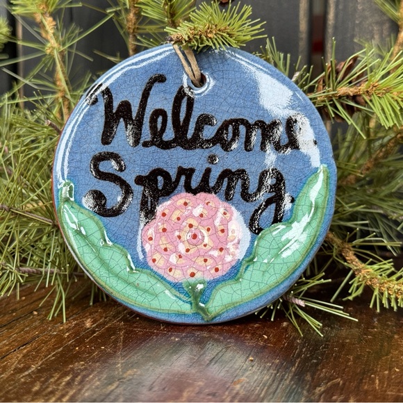 Redware Spring Or Summer Ornament Set - Picture 2 of 12